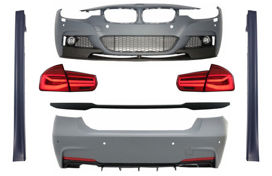 Body Kit für BMW 3er F30 11-19 Stoßstange Diffusor LED Rücklichter M Look CarPartsTuning