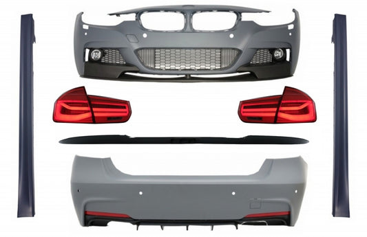 Body Kit für BMW 3er F30 11-19 Stoßstange Diffusor LED Rücklichter M Look CarPartsTuning
