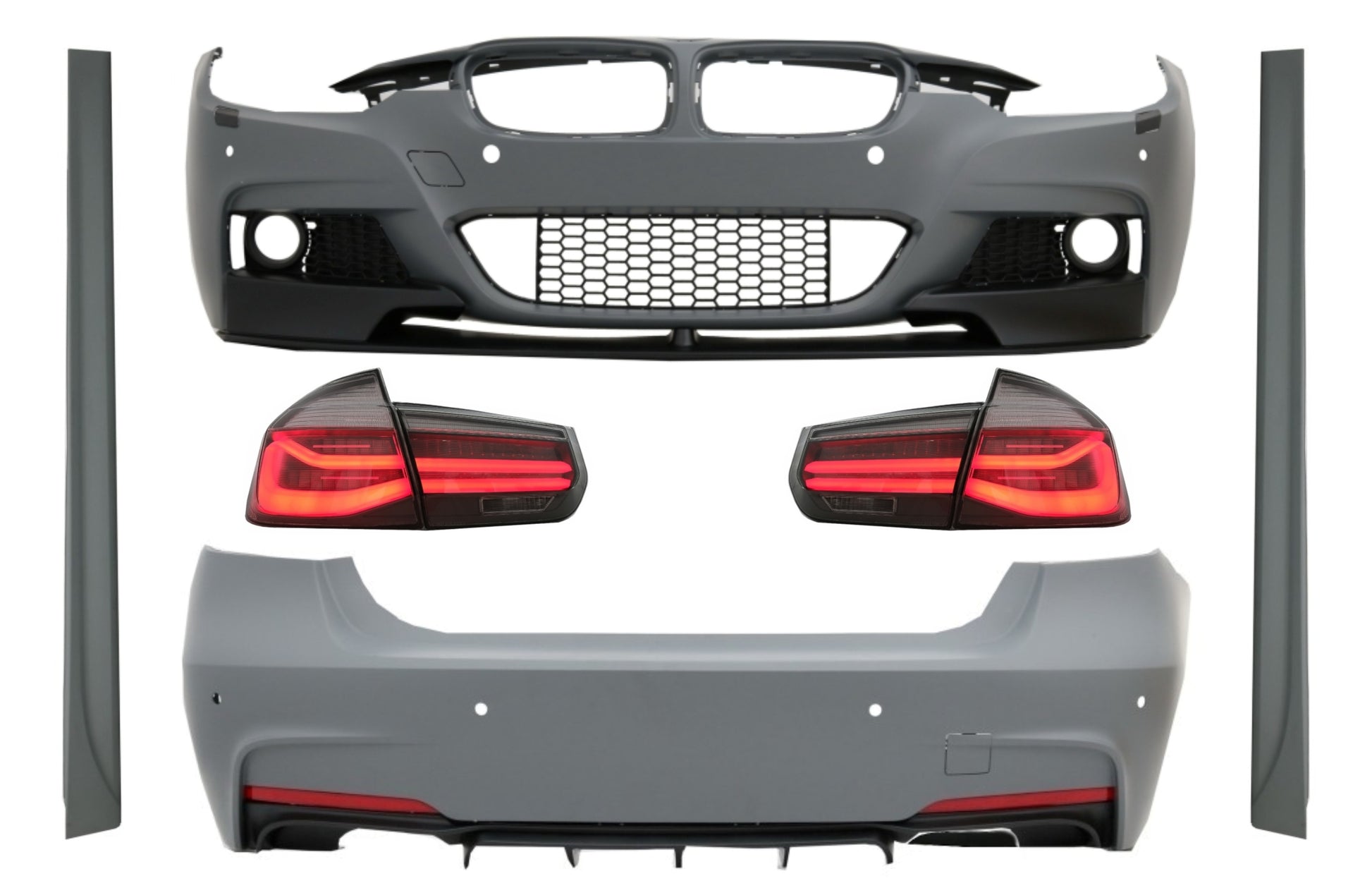 Kit für BMW F30 11-19 LED Rückleuchten Roter Rauch Dynamisches Licht M LCI Look CarPartsTuning