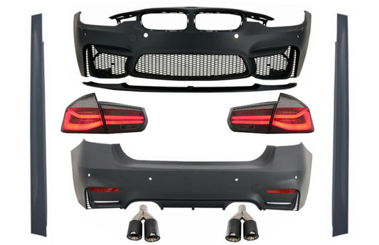 BodyKit für BMW F30 11-19 Rücklichter LED EVO II M3 CS Look Doppel Schalldämpfer CarPartsTuning