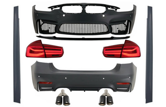 BodyKit für BMW F30 11-19 Rücklichter LED EVO II M3 CS Look Doppel Schalldämpfer CarPartsTuning