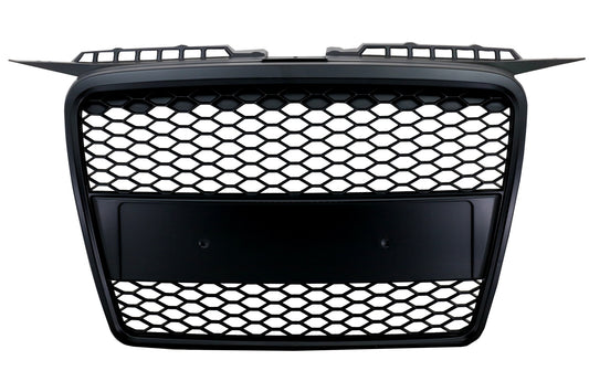 Kühlergrill ohne Emblem für Audi A3 8P 04–07 Hatchback Sportback RS Look Mattschwarz CarPartsTuning