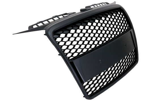 Kühlergrill ohne Emblem für Audi A3 8P 04–07 Hatchback Sportback RS Look Mattschwarz CarPartsTuning