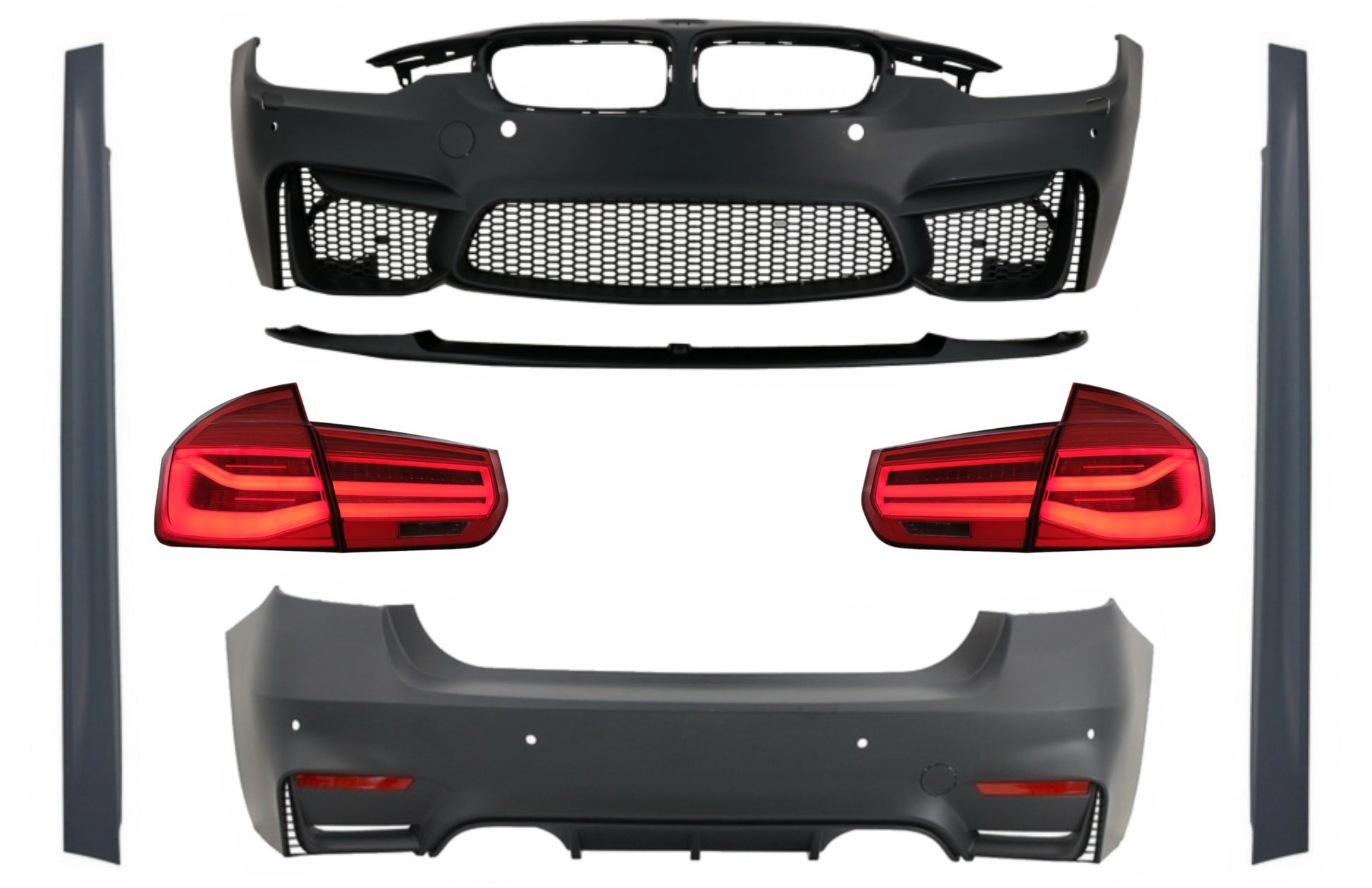 BodyKit für BMW F30 11-19 Stoßstange LED Rücklichter EVO II M3 CS Style ohne NBL CarPartsTuning