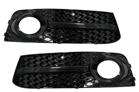 Nebelscheinwerfer Abdeckungen Seitengitter für AUDI A4 B8 8K 2007-2011 S4 Look CarPartsTuning