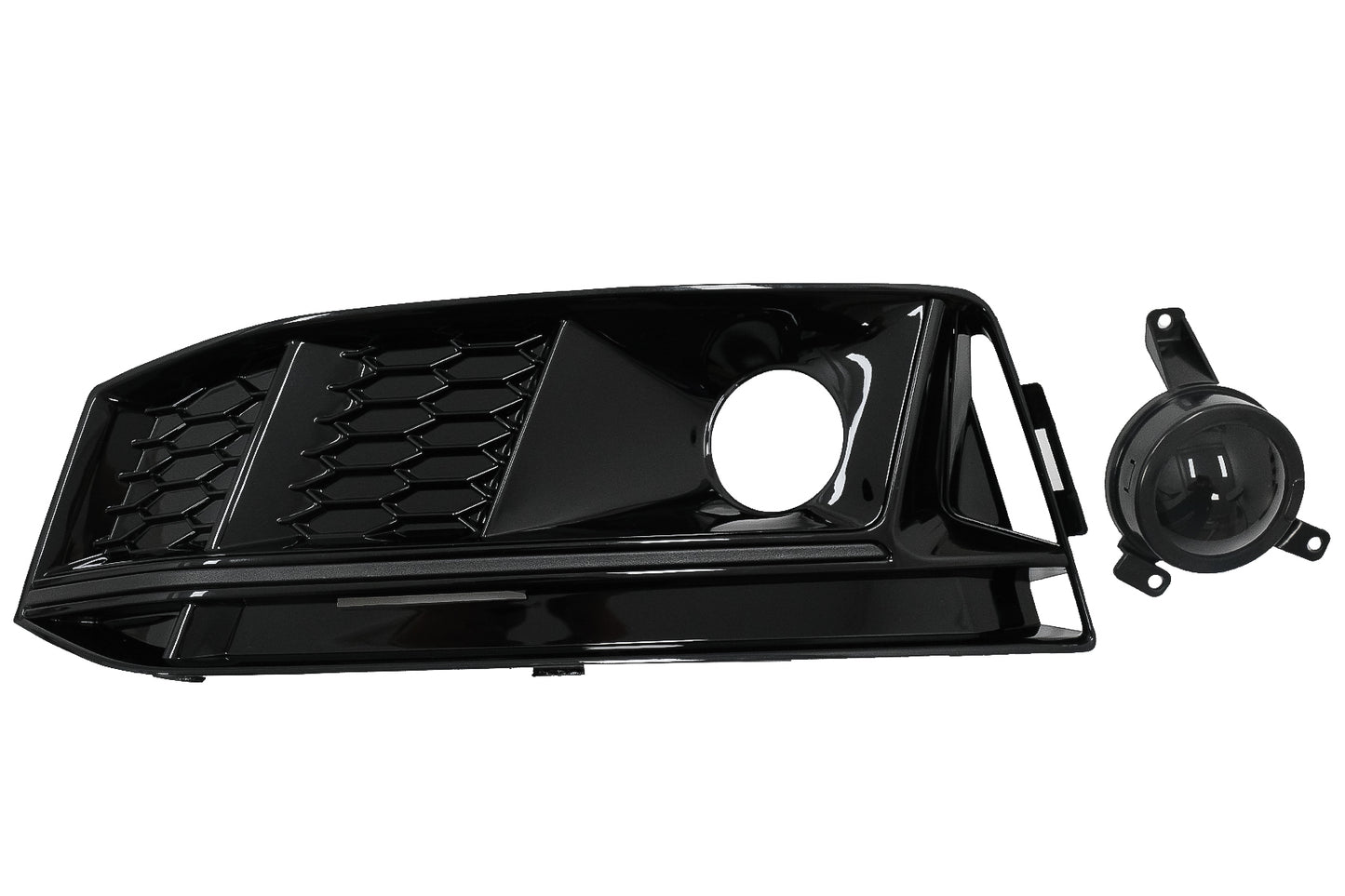 Niedriger Abdeckungen Gitter ACC für Audi A4 B9 S-Line 16-18 RS4 Look Schwarz CarPartsTuning
