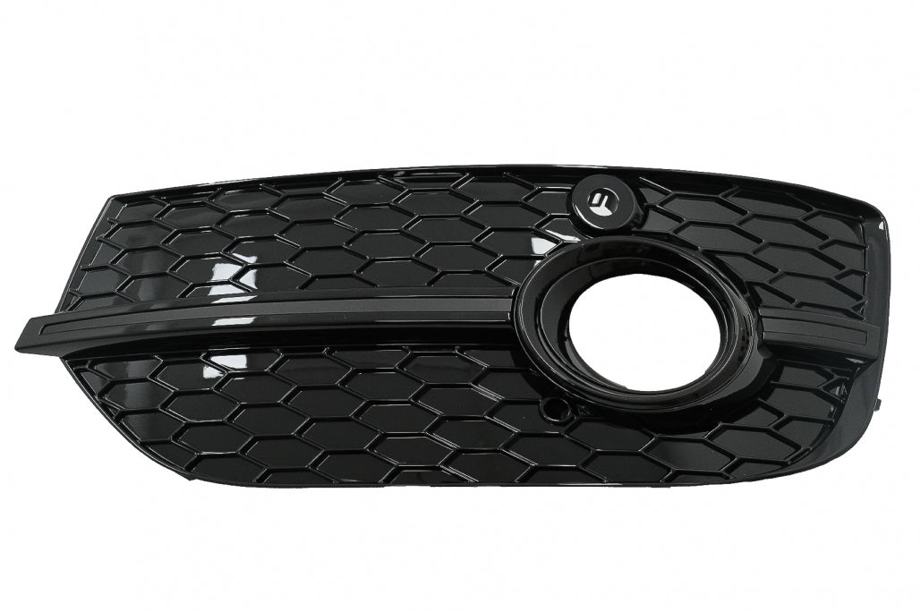 Nebelscheinwerfer abdeckungen Seitengitter für Audi Q3 8U 11-14 RS Look Schwarz CarPartsTuning