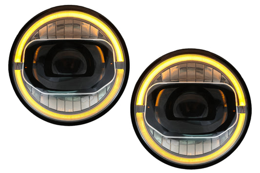 7 Zoll CREE LED-Scheinwerfer DRL Amber für JEEP Wrangler JK 07-17 Umbau auf Modell 2018 CarPartsTuning
