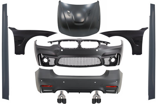 Bodykit für BMW 3er F30 11-19 EVO II M3 CS Look Kotflügel Haubenhaube Spitzen CarPartsTuning