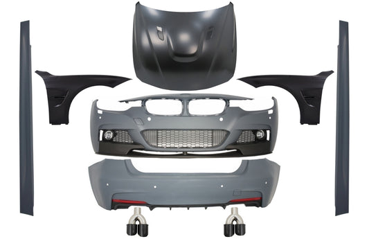 BodyKit für BMW F30 11-19 M-Perform Look Kotflügel Motorhaube Tipps Kohlenstoff CarPartsTuning