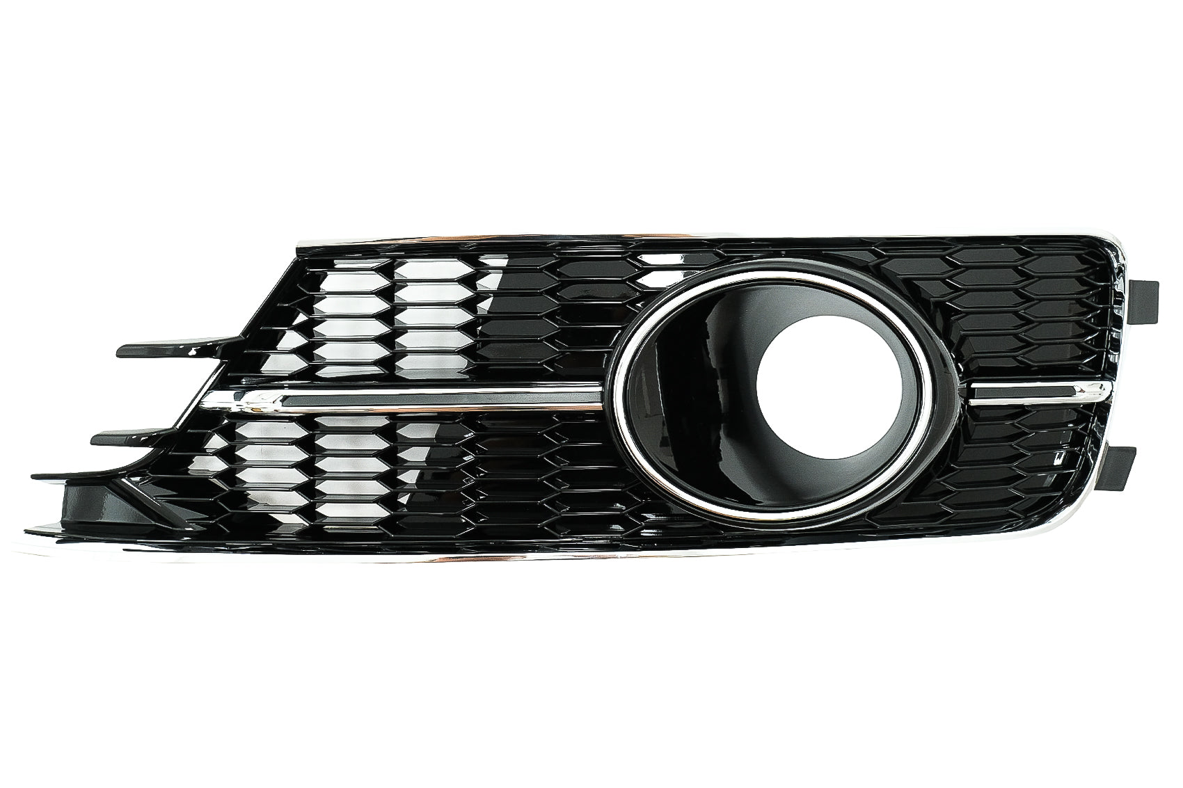 Niedriger Abdeckungen Seitengitter für AUDI A6 C7 4G Facelift 15-18 Glänzend schwarz Chrom CarPartsTuning