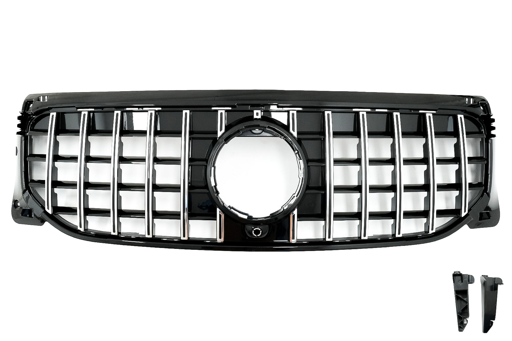 Frontgrill für Mercedes GLB-Klasse X247 19+ GT-R Panamericana Design Chrom CarPartsTuning