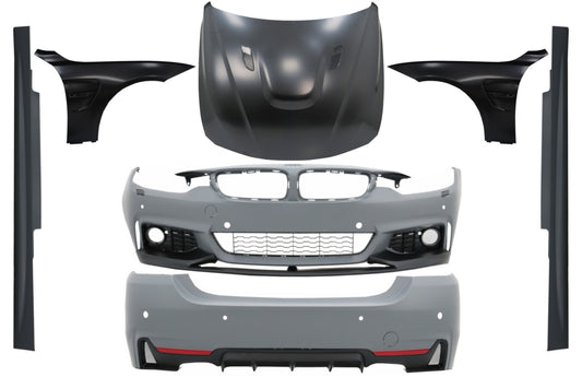 Bodykit für BMW F32 F33 13-02.17 M-Performance Look Motorhaube Kotflügel Schwarz CarPartsTuning