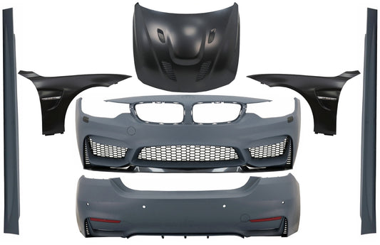 Bodykit für BMW F32 F33 2013-02.2017 M4 Look Motorhaube Vordere Kotflügel Chrom CarPartsTuning