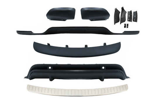Aerodynamisches Bodykit Passend Für BMW X5 E70 LCI (2011-2013) Mit Heckschürzenschutz Einstiegsleisten Fußblech Aluabdeckung KITT