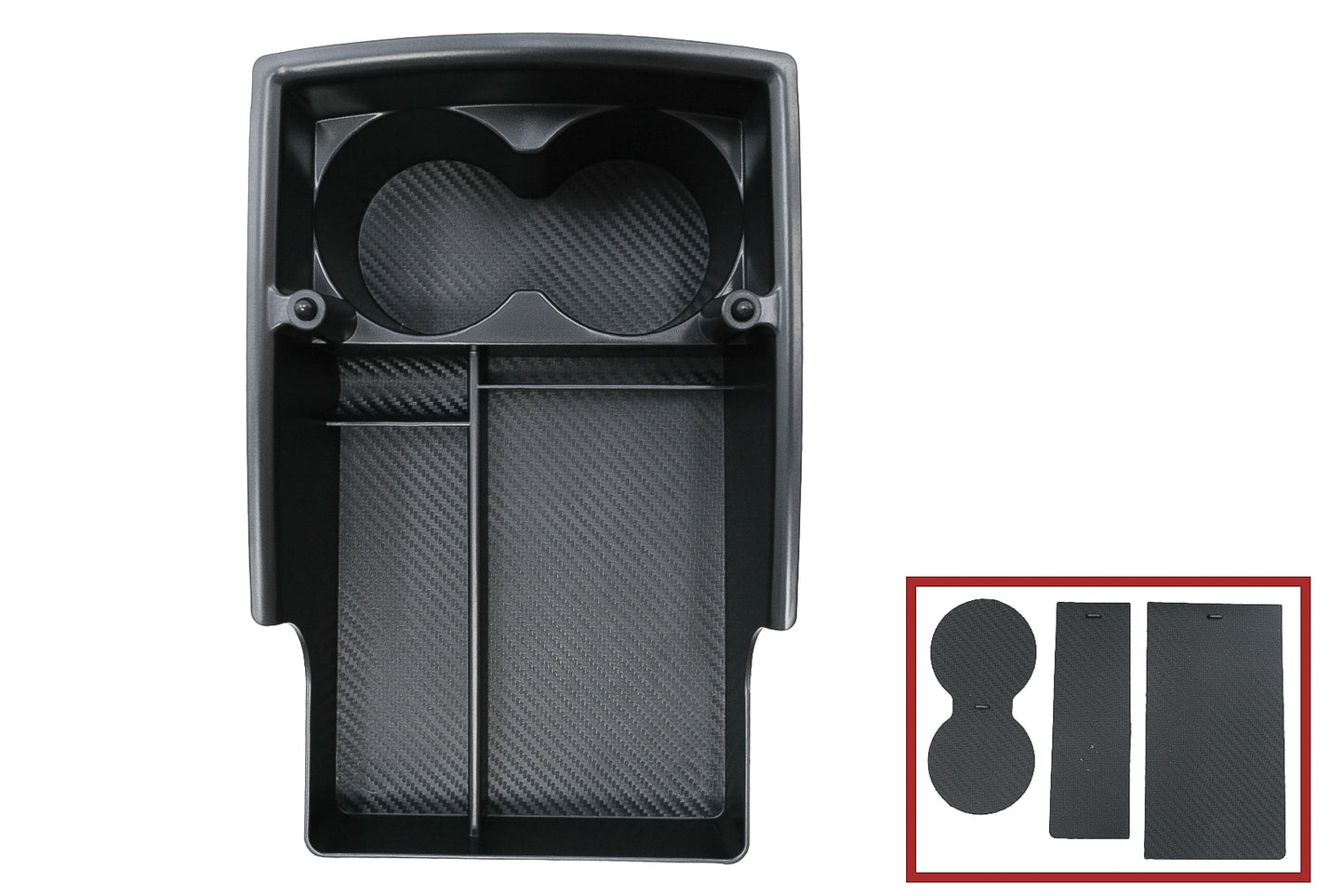 Zentrale Konsole Aufbewahrungsbox für Tesla Model S 2012+ Model X 2015+ Schwarz CarPartsTuning