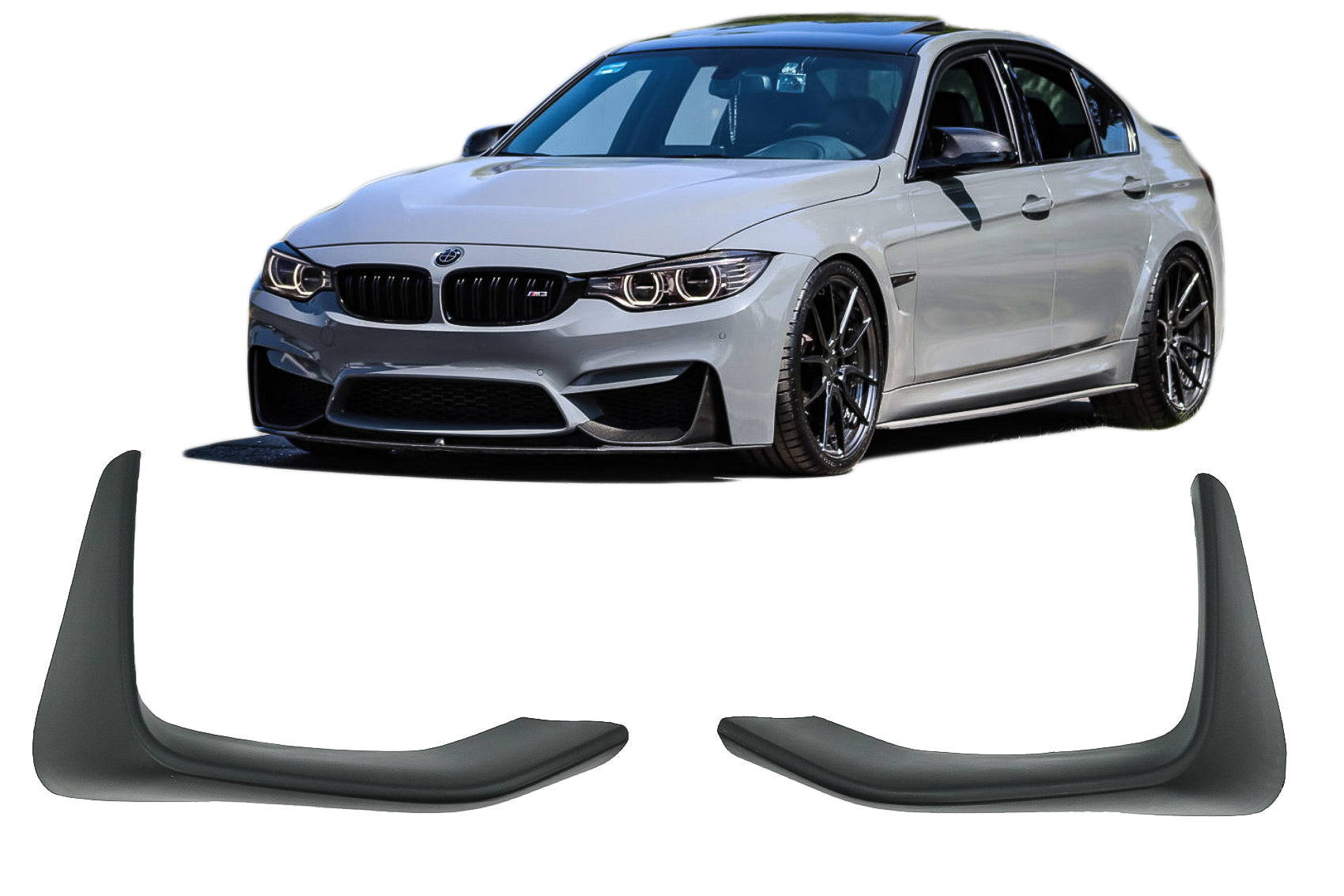 Frontschürze Spoiler Splitter Flaps Passend Für BMW F80 M3 F82/F83 M4 (2014-2019) KITT