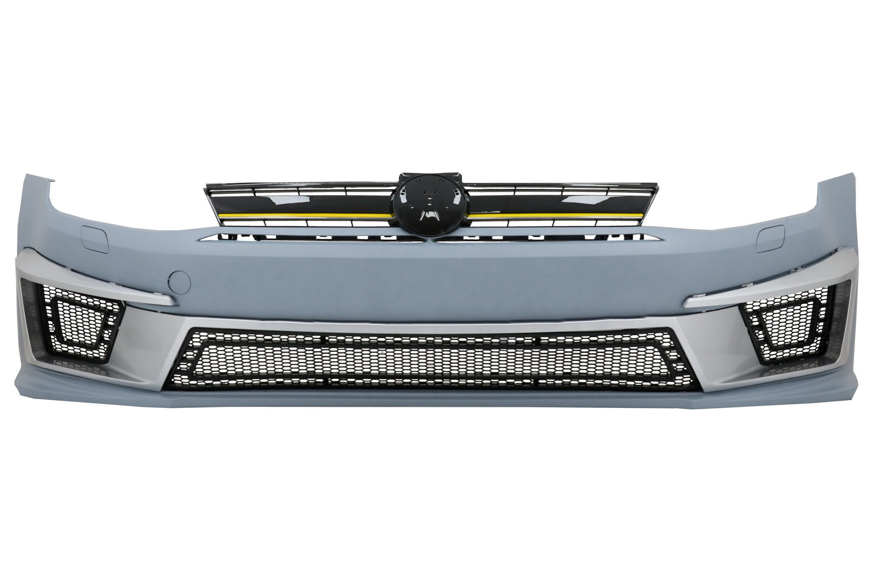 Frontstoßstange für VW Golf 7 VII 2013-2016 R 400 Look Schwarz Gelb Einfügungen CarPartsTuning