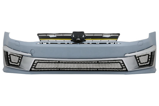 Frontstoßstange für VW Golf 7 VII 2013-2016 R 400 Look Schwarz Gelb Einfügungen CarPartsTuning