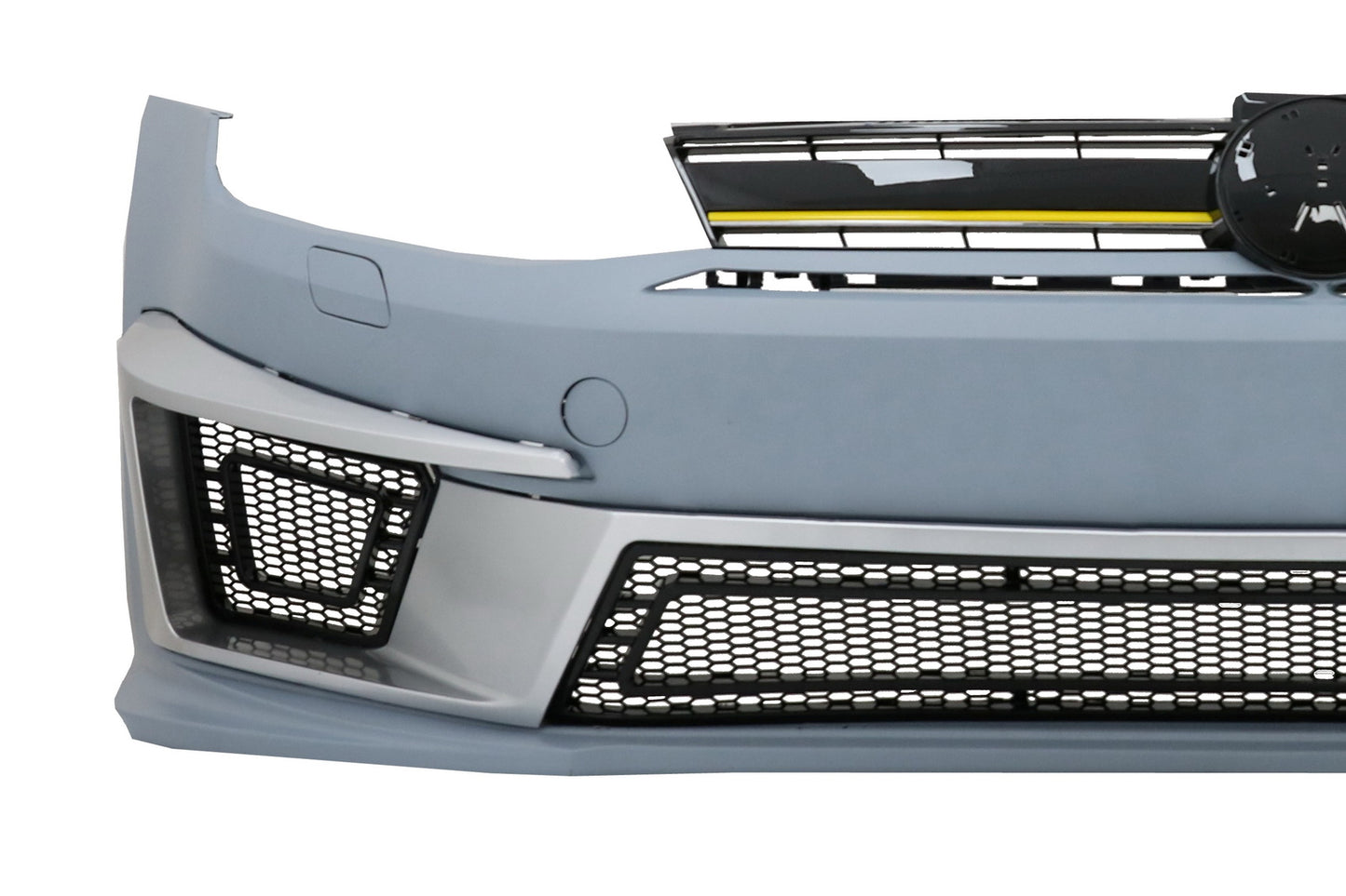 Frontstoßstange für VW Golf 7 VII 2013-2016 R 400 Look Schwarz Gelb Einfügungen CarPartsTuning