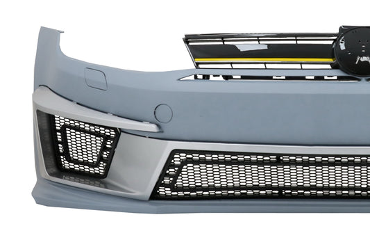 Frontstoßstange für VW Golf 7 VII 2013-2016 R 400 Look Schwarz Gelb Einfügungen CarPartsTuning