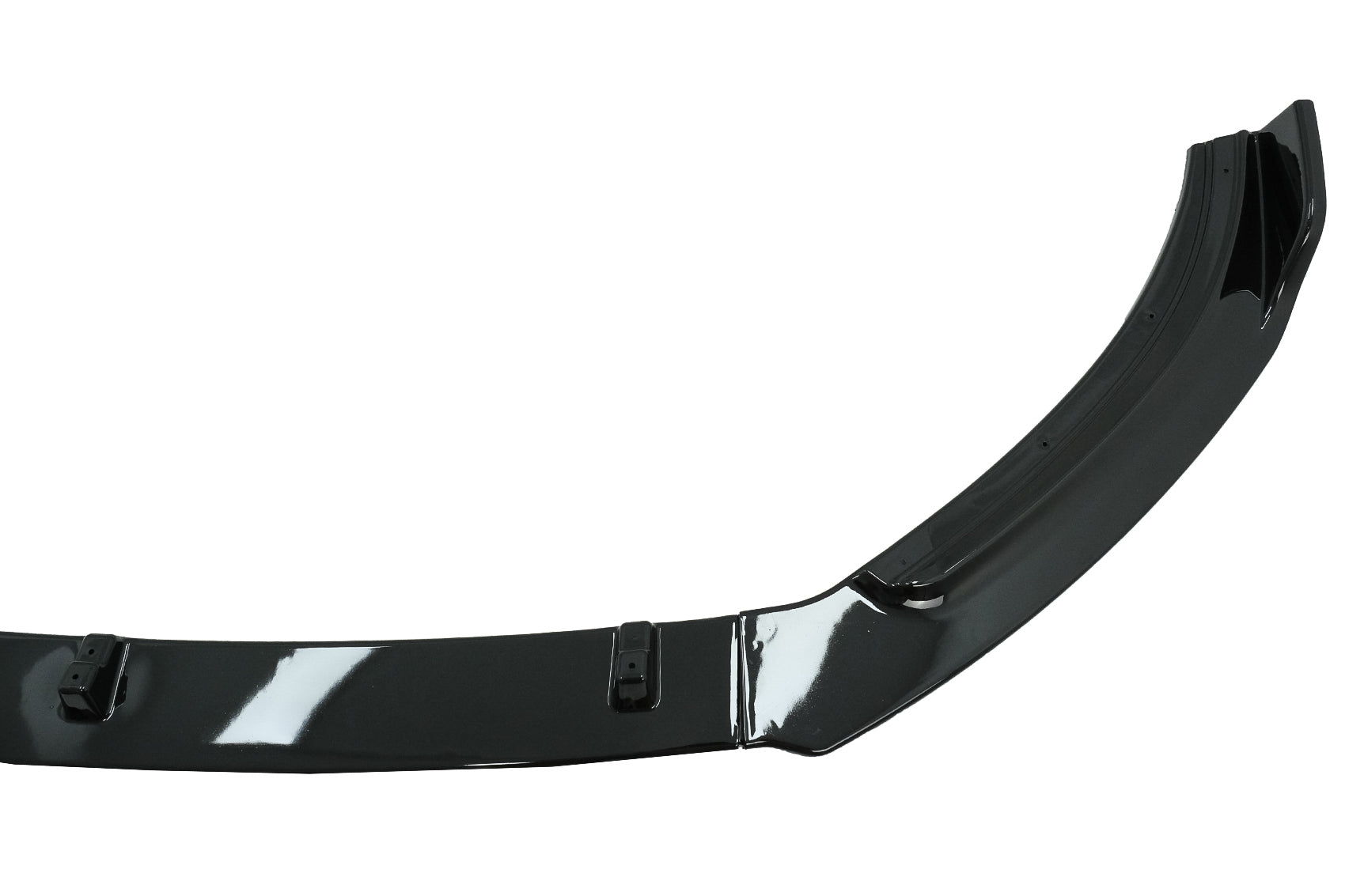 Add-On Frontlippe Verlängerung Spoiler für VW Polo AW MK6 2018+ Glänzend schwarz CarPartsTuning