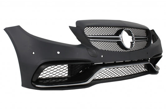 Frontstoßstange Diffusor Tipps Schwarz für Mercedes C W205 S205 14-18 C63 Look CarPartsTuning