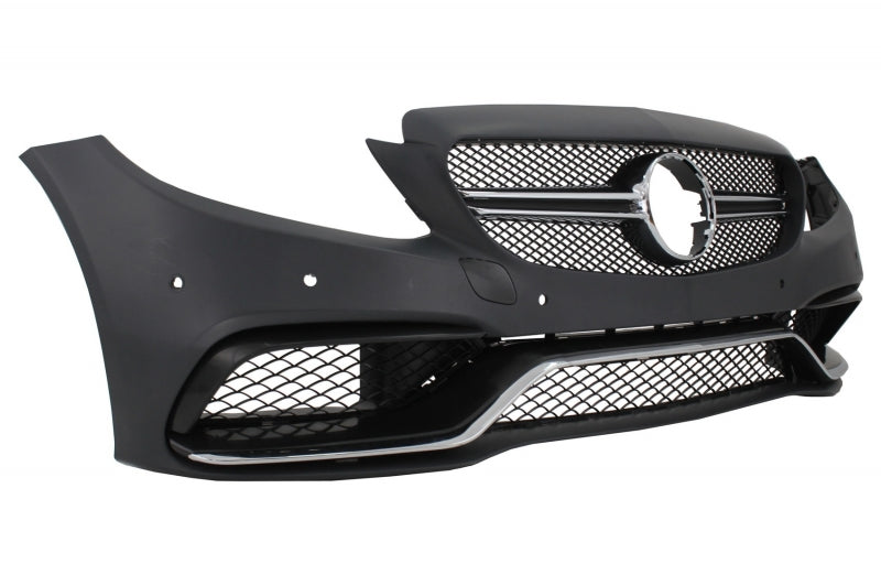 Frontstoßstange & Diffusor Tipps Chrom für Mercedes C W205 S205 14-18 C63 Look CarPartsTuning