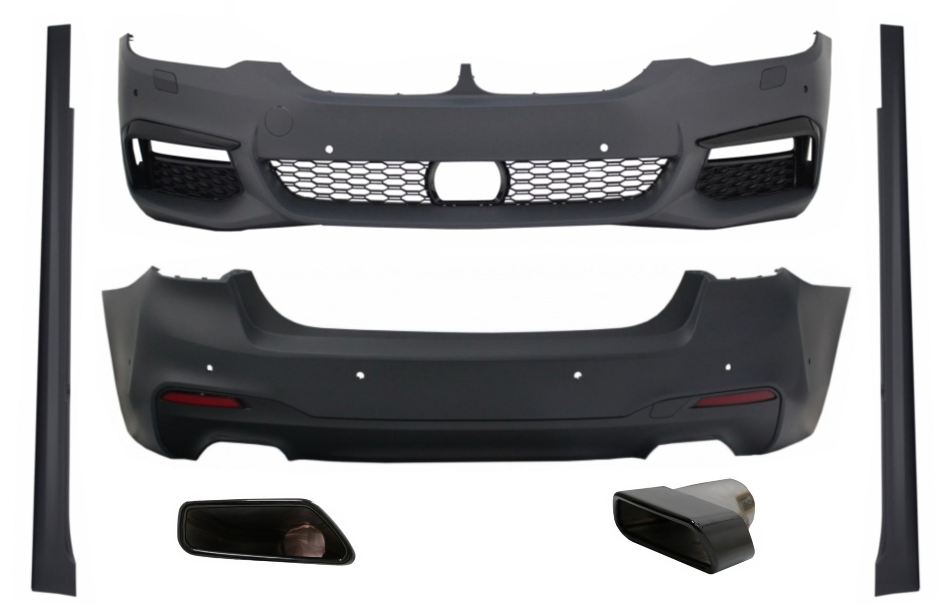 Bodykit für BMW 5er G30 17+ Stoßstange Auspuff Endrohre M-Tech Design CarPartsTuning