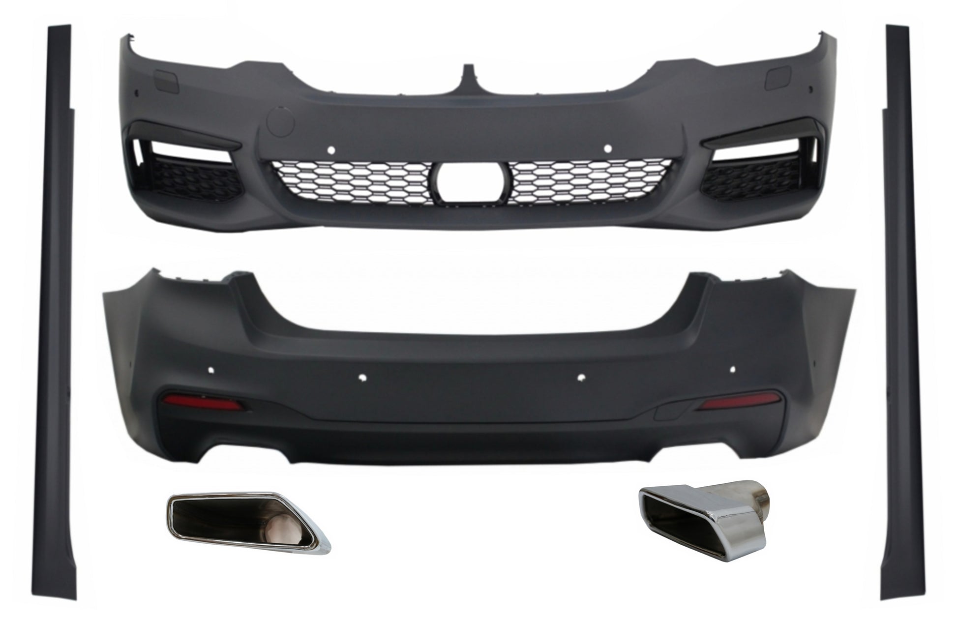 Body Kit für BMW 5er G30 Limo 17+ Bodykit M-Tech Look Stoßstange Auspuffspitzen CarPartsTuning