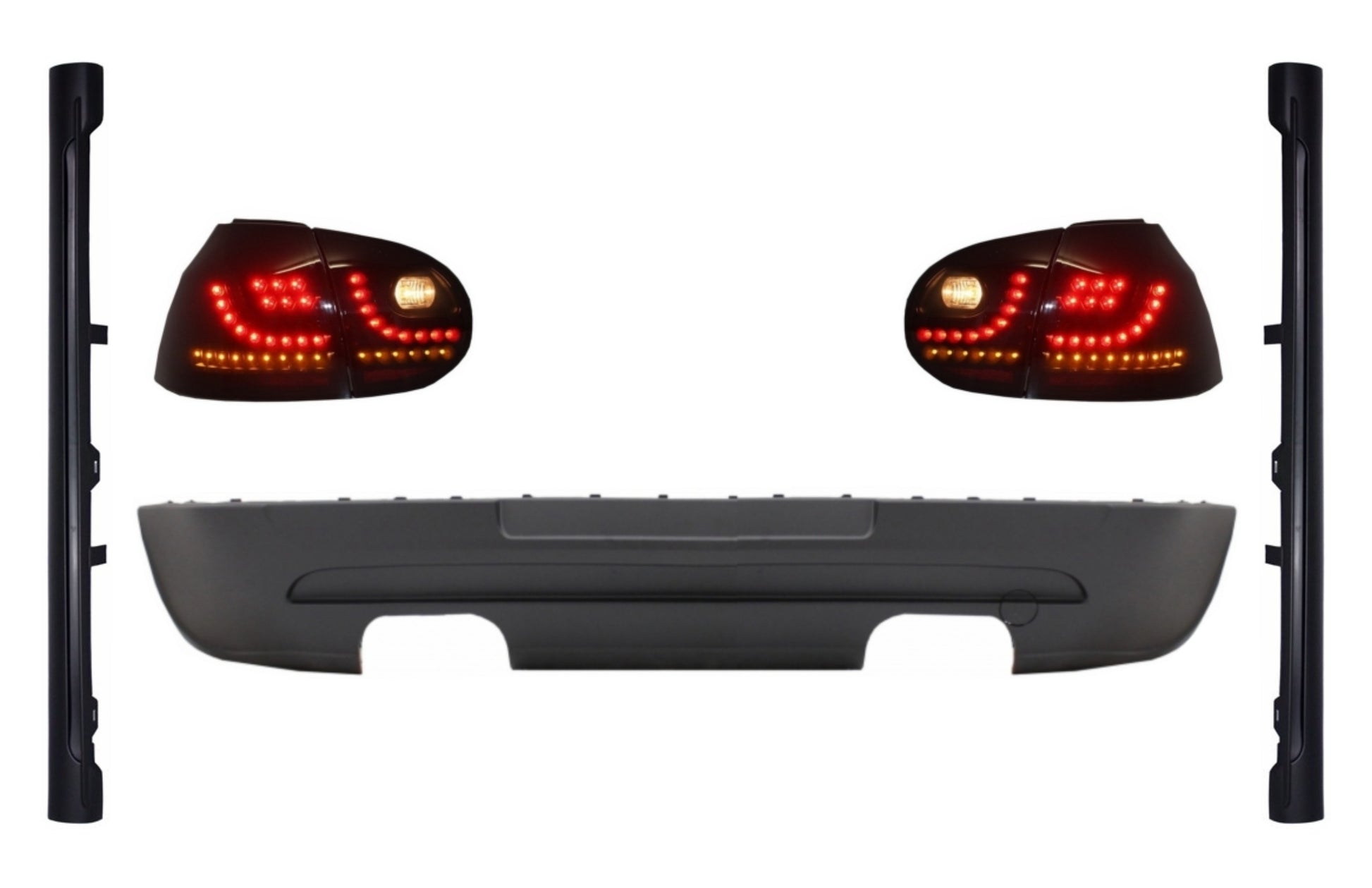 Heckausschub Zwilling Rücklicht LED Seitenschweller für VW Golf 5 V 2003-2007 GTI Look CarPartsTuning