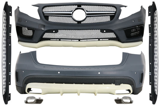 Body Kit für Mercedes GLA X156 14-16 Stoßstange schalldämpfer Trittbretter CarPartsTuning