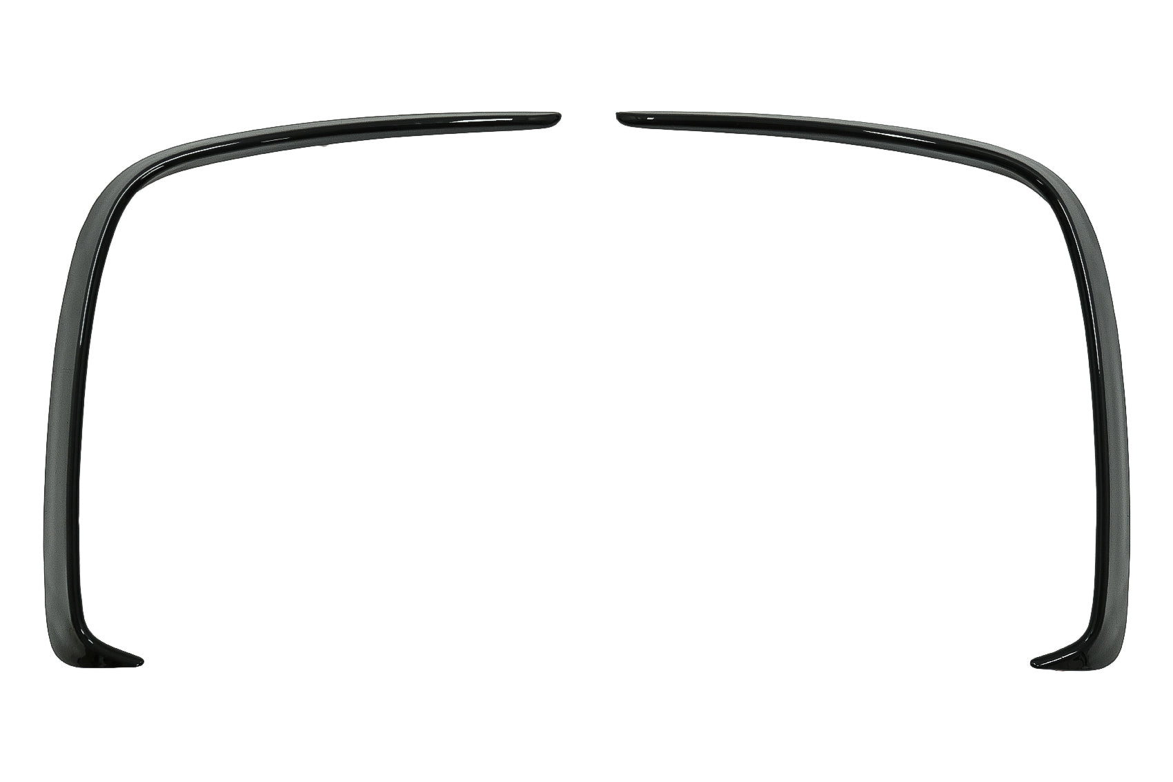 Heckschürzenklappen Flics Seitenfinnen passend für Mercedes A-Klasse W176 (2012-2018) Piano Black KITT