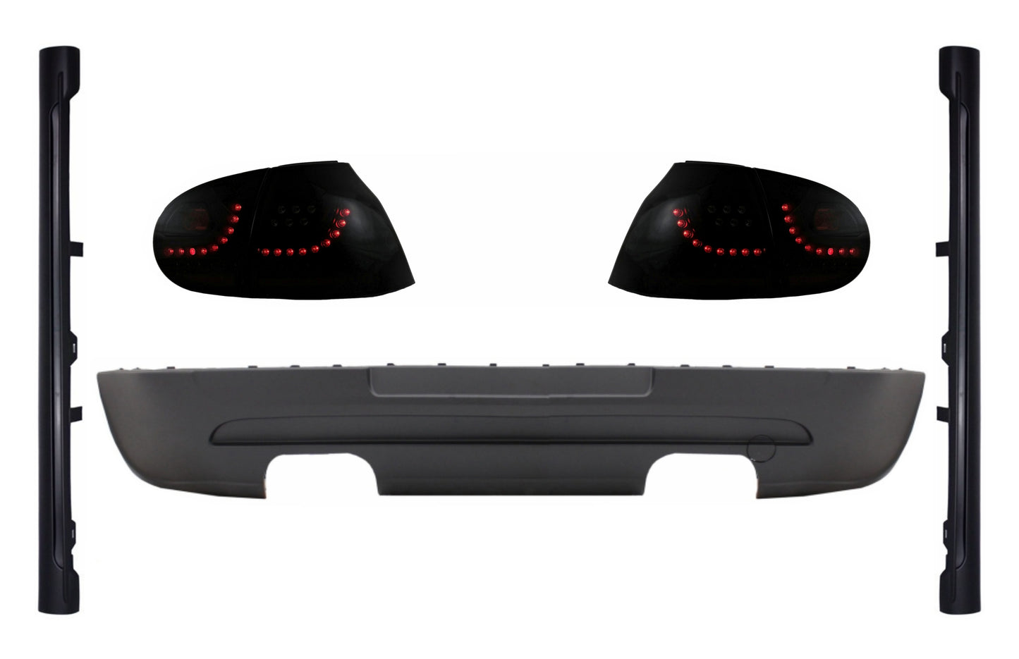 LED Rückleuchten Dynamisch Rauch Erweiterung Seitenschweller für VW Golf 5 04-07 GTI Look CarPartsTuning