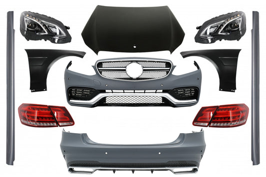 Bodykit für MERCEDES E W212 Facelift 13-16 E63 Look LED Scheinwerfer Rückleuchten CarPartsTuning