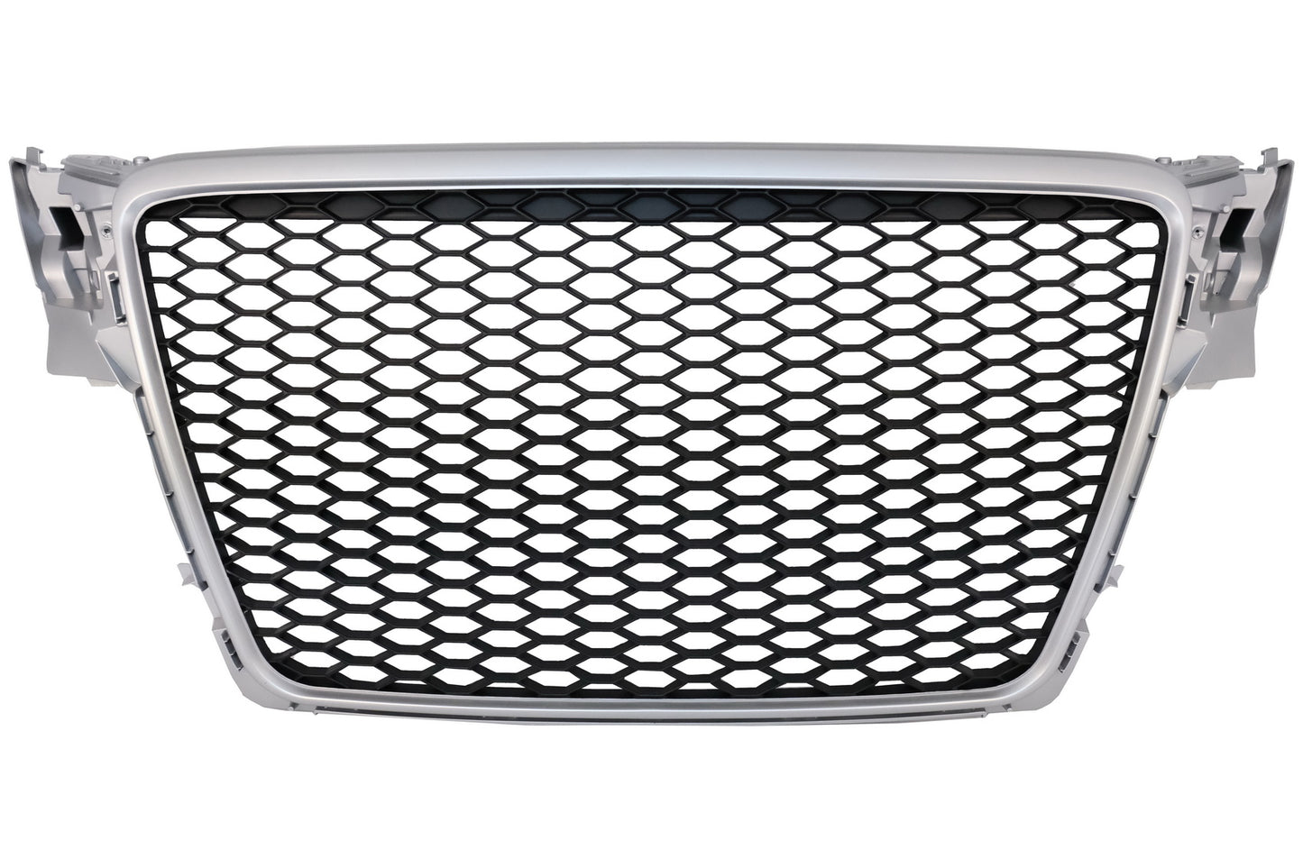 Badgeless Grille geeignet für AUDI A4 B8 07-12 Limo Avant RS Design Silber CarPartsTuning