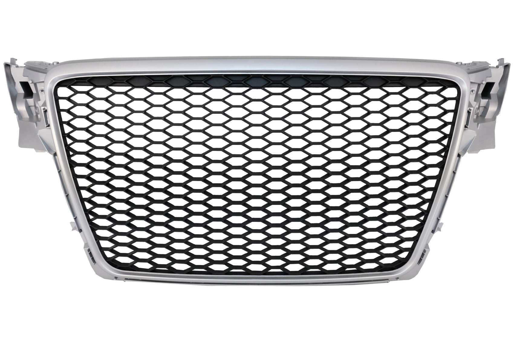 Badgeless Grille geeignet für AUDI A4 B8 07-12 Limo Avant RS Design Silber CarPartsTuning