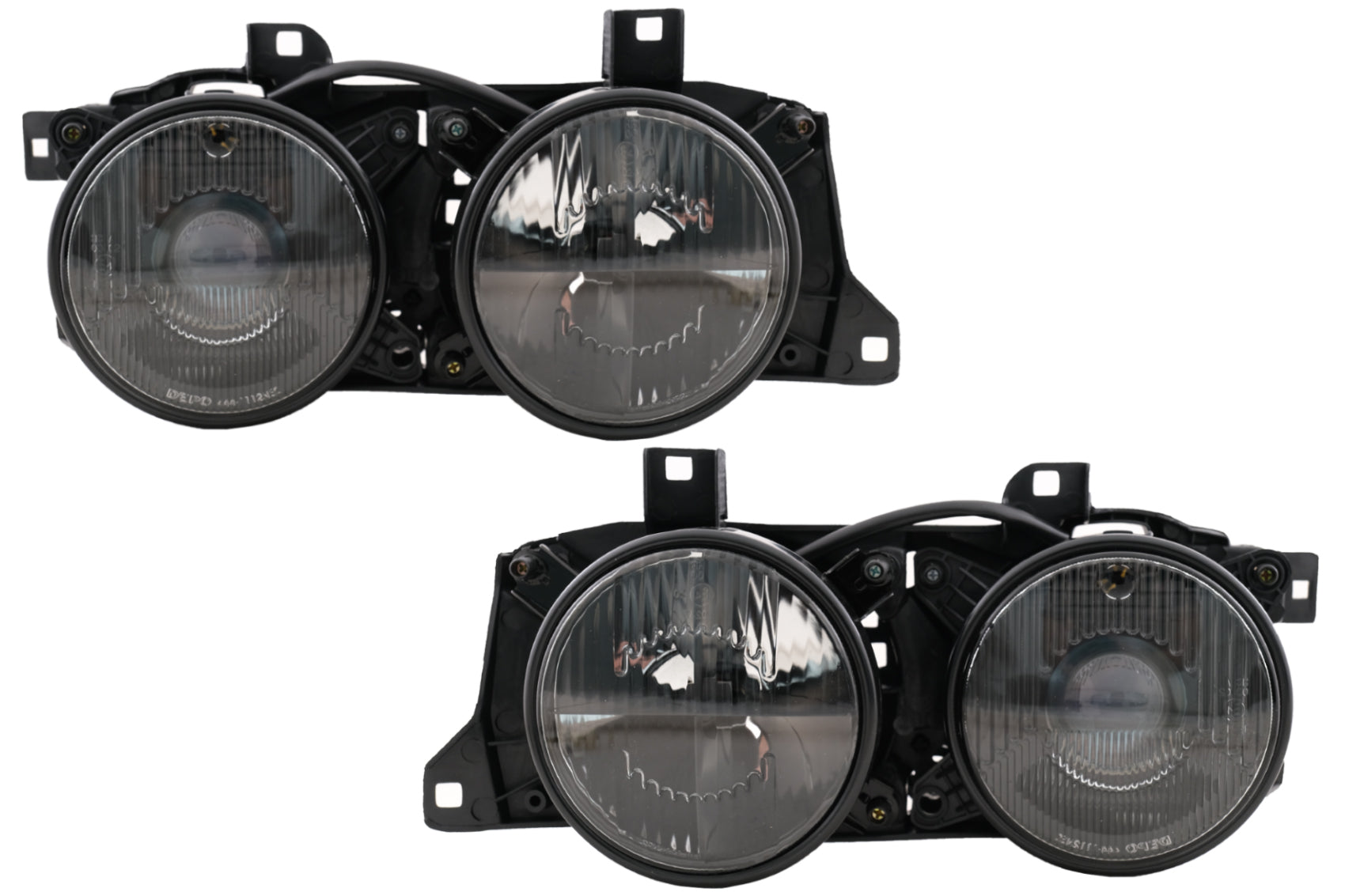 Angel Eyes Scheinwerfer für BMW 7er E32 1986-1994 5er E34 1987-1996 Schwarz- CarPartsTuning