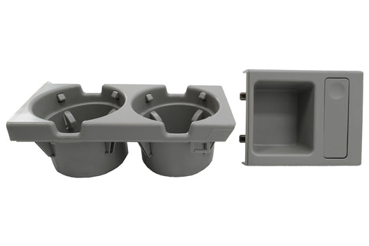 Halter Becher Und Münzbox Passend Für BMW 3er E46 (1998-2005) Grau KITT Specials