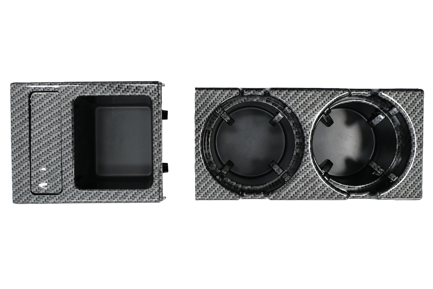 Holder Cup und Münzkassette für BMW 3er E46 1998-2005 Kohlefaser Look CarPartsTuning