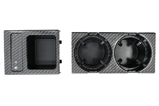 Holder Cup und Münzkassette für BMW 3er E46 1998-2005 Kohlefaser Look CarPartsTuning