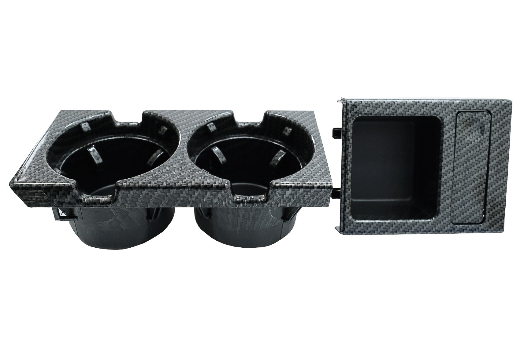 Holder Cup und Münzkassette für BMW 3er E46 1998-2005 Kohlefaser Look CarPartsTuning