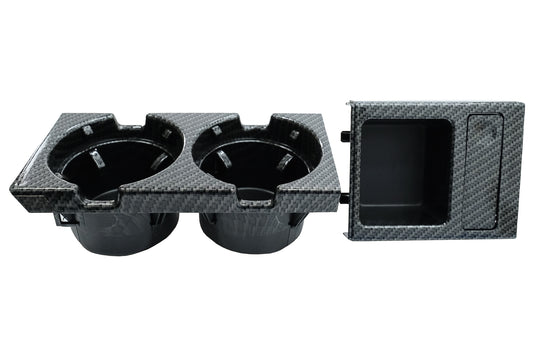 Holder Cup und Münzkassette für BMW 3er E46 1998-2005 Kohlefaser Look CarPartsTuning