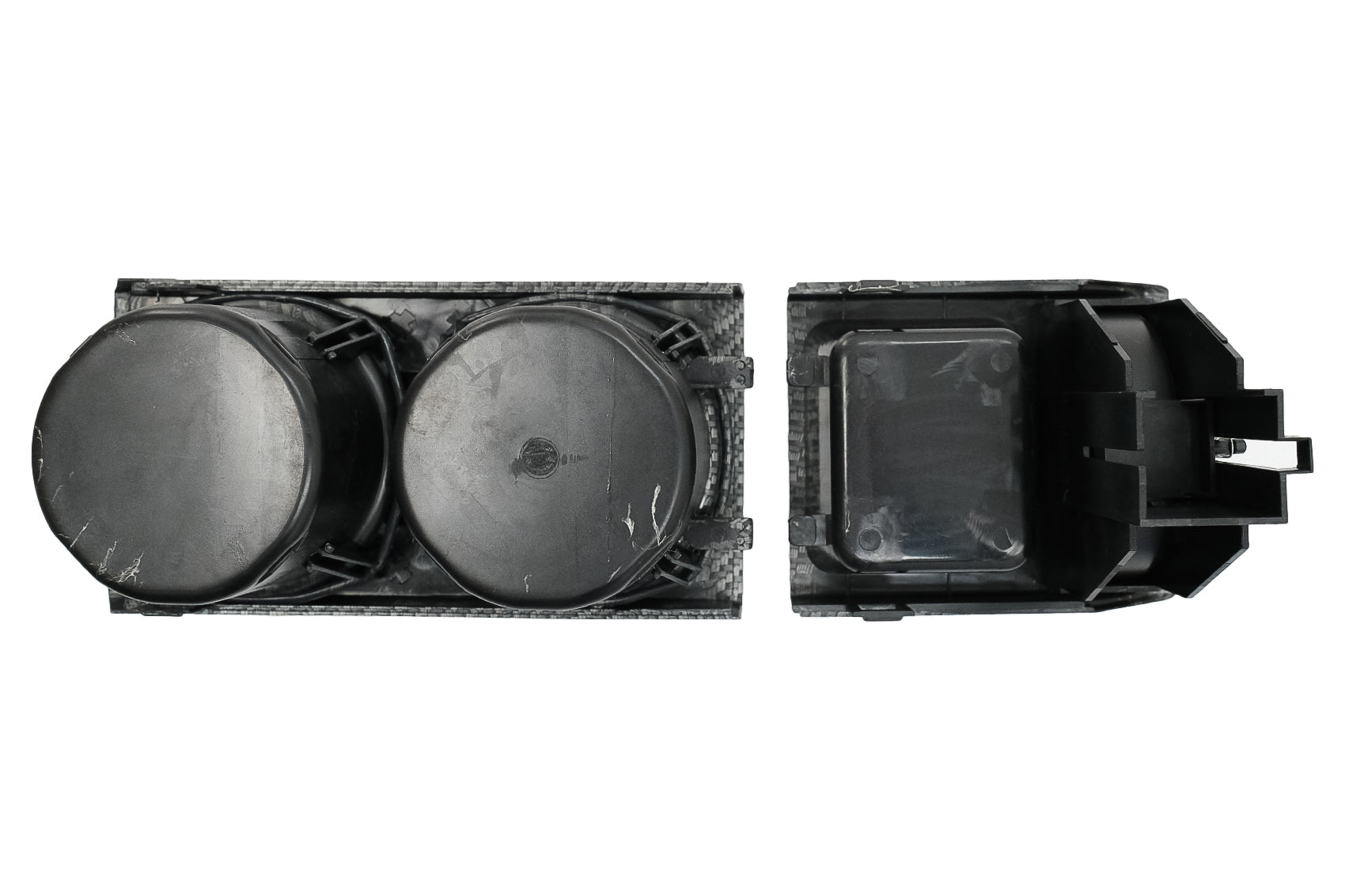 Holder Cup und Münzkassette für BMW 3er E46 1998-2005 Kohlefaser Look CarPartsTuning