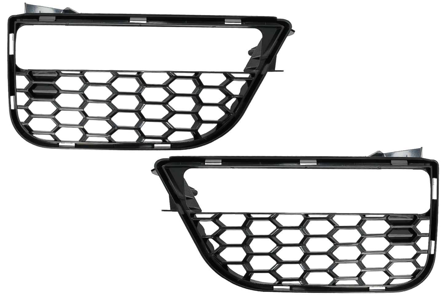 Nebellampe Abdeckungen Seite Gitter für BMW 5er G30 G31 2017+ M5 Look Glänzend schwarz CarPartsTuning