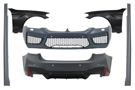Bodykit mit Vordere Kotflügel Schwarz für BMW 5er G30 2017+ M5 Look CarPartsTuning