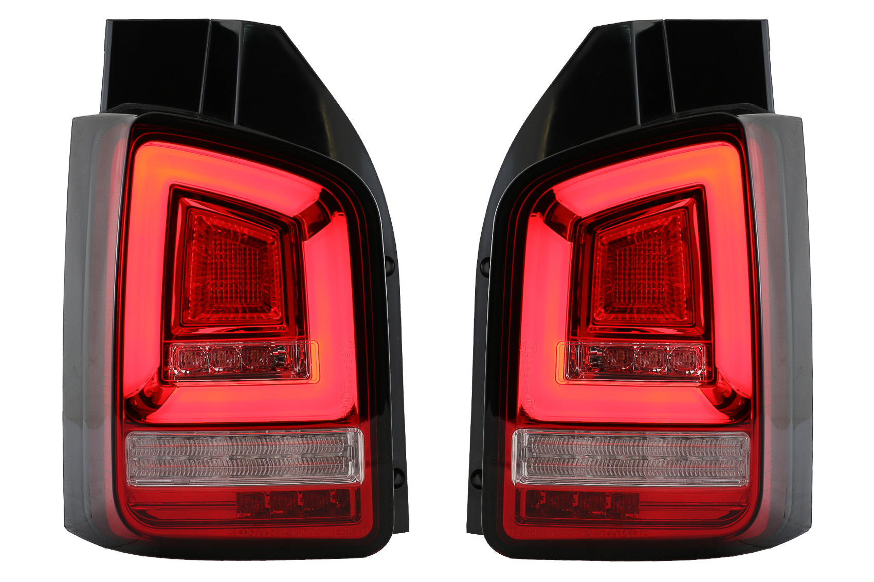 Rücklichter Voll LED Dynamic für VW Transporter V T5 03-09 Rot Weiß CarPartsTuning