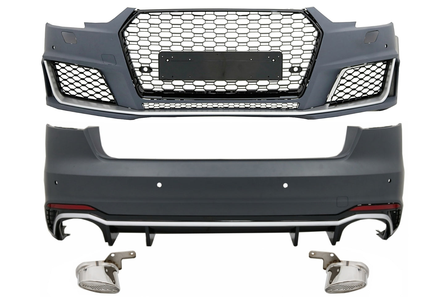 BodyKit für Audi A4 B9 8W 16-18 RS4 Look Stoßstange Endrohre Kühlergrill Diffusor Carpartstuning Austria