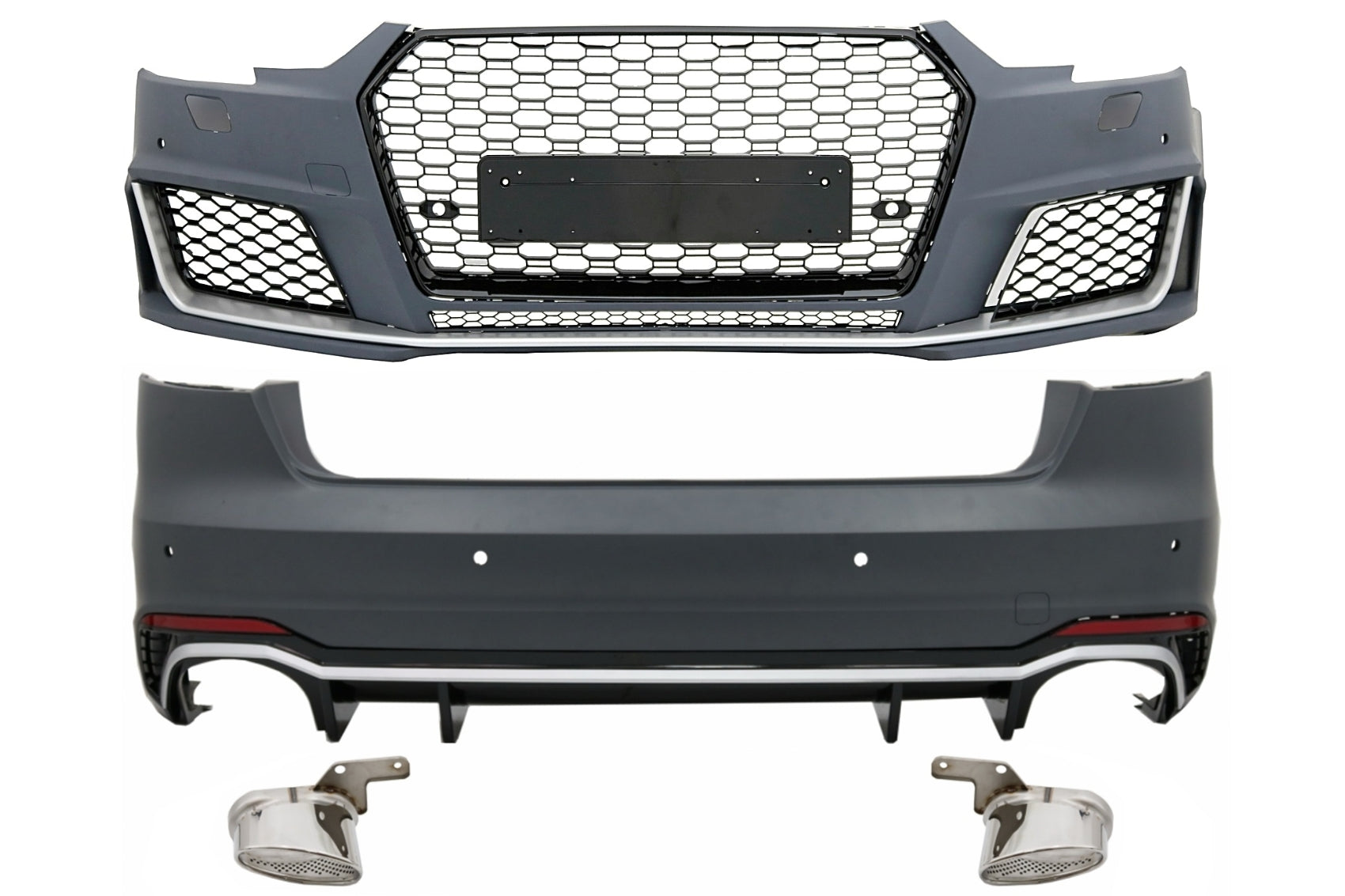 BodyKit für Audi A4 B9 8W 16-18 RS4 Look Stoßstange Endrohre Kühlergrill Diffusor Carpartstuning Austria