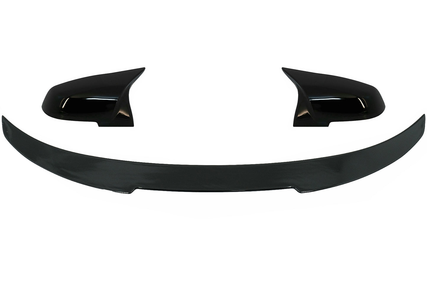 Heckspoiler Mit Spiegelkappen Passend Für BMW 4er Gran Coupé F36 (2014-03.2019) M4 Csl Design Schwarz KITT